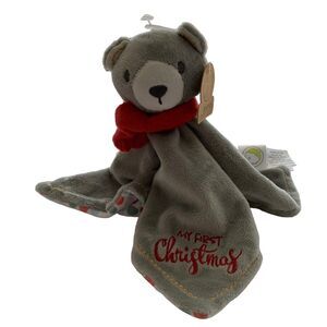 Animal Adventure Gray Bear Gray My First Christmas Lovey Plush Stuffed Animal
